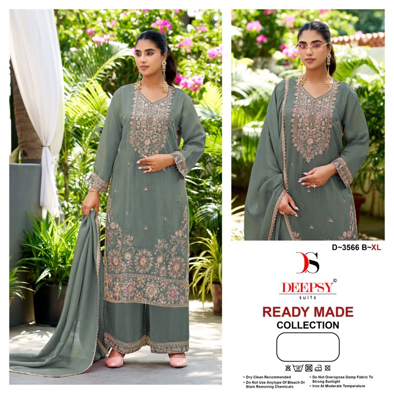D 3566 A To D By Deepsy Viscose Tissue Silk Pakistani Readymade Suits 